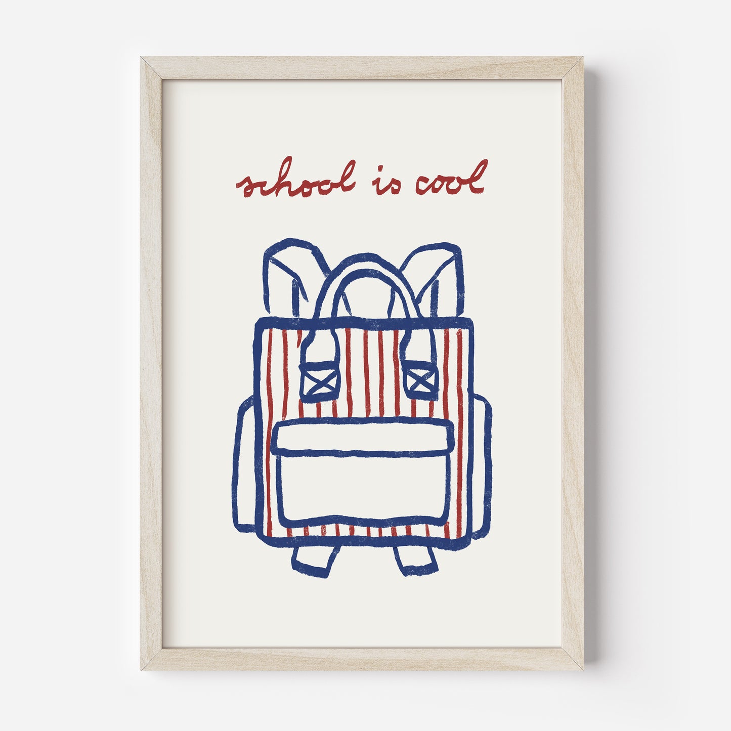 Poster 'school is cool' (Risograph)