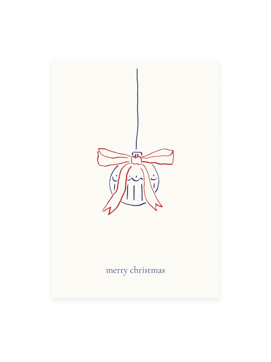 Postcard 'merry christmas' (risograph)