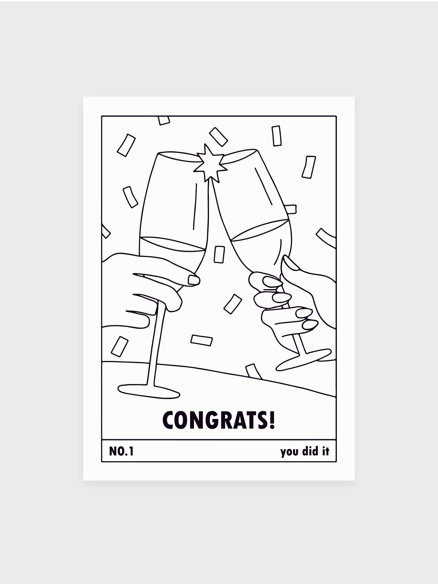 Postcard 'congrats!'